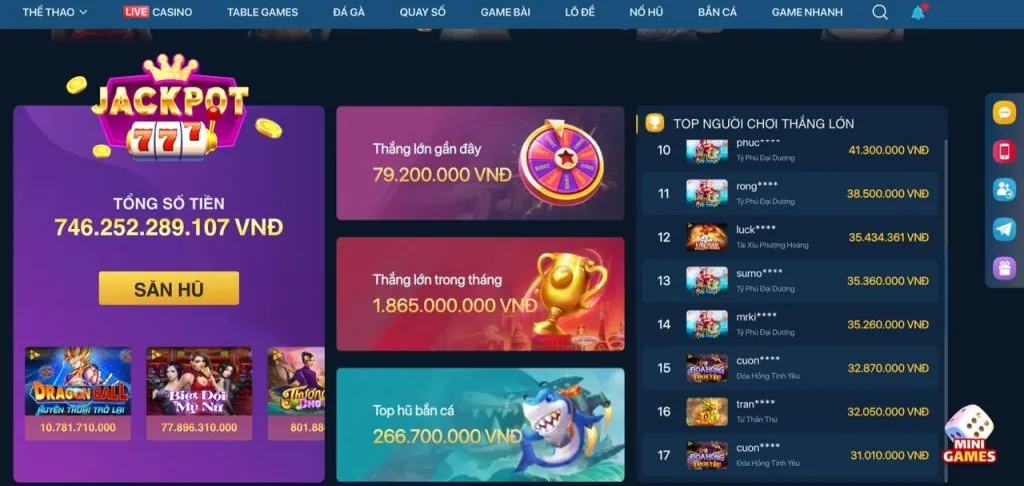 Hình ảnh các loại game Nổ Hũ phổ biến tại AF88
